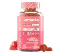 Menopausia Suplemento - 60 Gominolas - con Maca, Salvia, Ashwagandha, Vitamina B6, B12 y Probióticos Mujer Flora Íntima - Equilibrio Hormonal para la Mujer - Vegano y Sin Gluten - Novomins