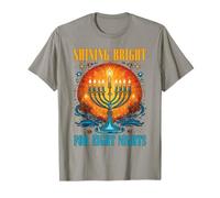 Menorá de Hanukkah brillando por Ocho Noches judía Camiseta