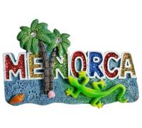 Menorca España Imán para nevera, recuerdo de viaje, decoración de nevera, colección 3D