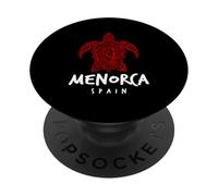 Menorca España Tribal Tortuga Marina Diseño Isla PopSockets PopGrip Adhesivo