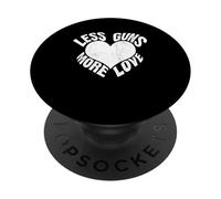 Menos Armas más Amor Paz corazón Anti Violencia Mensaje PopSockets PopGrip Adhesivo