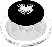 Menos Armas más Amor Paz corazón Anti Violencia Mensaje PopSockets PopGrip para MagSafe