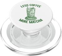 Menos café Más Matcha Funny PopSockets PopGrip para MagSafe
