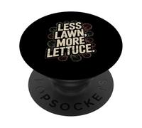 Menos césped Más Lechuga Jardinería Urbana Cultivo Vegetal PopSockets PopGrip Adhesivo