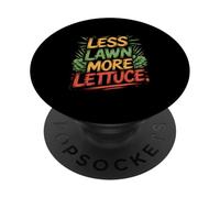 Menos césped más Lechuga Movimiento jardín Patio Trasero PopSockets PopGrip Adhesivo