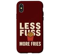 Menos complicaciones Más Papas Fritas Juego de Palabras de Comida Carcasa para iPhone X/XS