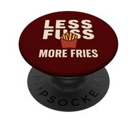 Menos complicaciones Más Papas Fritas Juego de Palabras de Comida PopSockets PopGrip Adhesivo