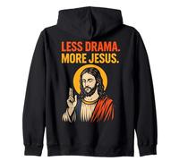 Menos Drama Más Jesús Retro Vintage Christian Faith Art Sudadera con Capucha