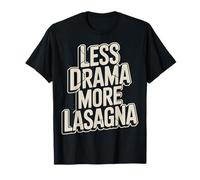 Menos Drama Más Lasaña Comida Italiana Divertida Camiseta
