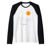 Menos es más - Barcelona Pavilion Minimalist Architecture Camiseta Manga Raglan