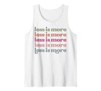 Menos es más Hombres Mujeres Adjetivos Favoritos Palabras Divertidas atrevidas Camiseta sin Mangas