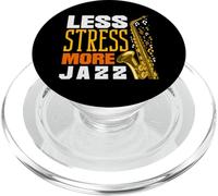 Menos estrés Más Jazz Saxofón Divertido PopSockets PopGrip para MagSafe