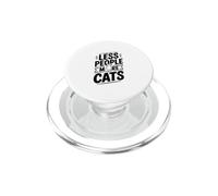 Menos Gente más Gatos Lindo Amante de los Gatos PopSockets PopGrip para MagSafe
