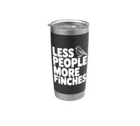 Menos gente Más Pinzones Amantes de la naturaleza Vaso térmico de acero inoxidable de doble pared