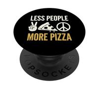 Menos Gente Más Pizza Introvertido Foodie Humor Pop Graphic PopSockets PopGrip Adhesivo