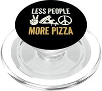 Menos Gente Más Pizza Introvertido Foodie Humor Pop Graphic PopSockets PopGrip para MagSafe