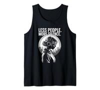 Menos gente Más silencio introvertido minimalista auricular Lofi Camiseta sin Mangas