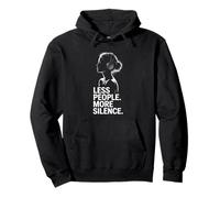 Menos gente Más silencio introvertido minimalista auricular Lofi Sudadera con Capucha