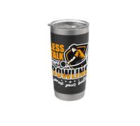 Menos hablar Más bolos Agarra tu bolos Ninepins Alley Vaso térmico de acero inoxidable de doble pared