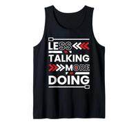 Menos Hablar Más Hacer el ajetreo de motivación Minimalista Camiseta sin Mangas