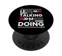 Menos Hablar Más Hacer el ajetreo de motivación Minimalista PopSockets PopGrip Adhesivo