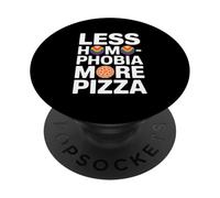 Menos homofobia Más Pizza Rainbow Pride PopSockets PopGrip Adhesivo