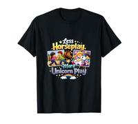 Menos Juego de Caballos Más Unicornio Jugar Diseño Ecuestre Camiseta