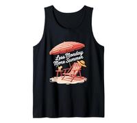 Menos lunes Más Summer Beach Vibes Estética Camiseta sin Mangas