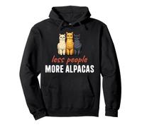 Menos Personas Más Alpacas Llama Amante de los Animales Alpaca Llamas Sudadera con Capucha