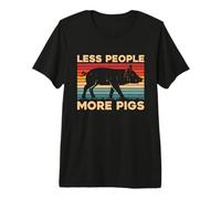 Menos Personas Más Cerdos Ganadería Productos agrícolas Cría de Cerdos Camiseta Premium