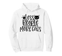Menos Personas más Gatos Amante de los Gatos Dicho para los dueños de Gatos Sudadera con Capucha