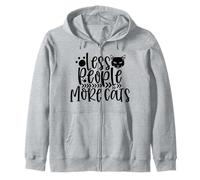 Menos Personas más Gatos Amante de los Gatos Dicho para los dueños de Gatos Sudadera con Capucha
