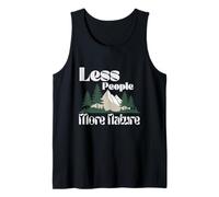 Menos Personas Más Naturaleza Diseño Senderismo Montañas Al Aire Camiseta sin Mangas