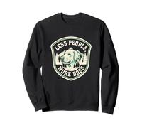 Menos Personas más Perros Entusiasta Canina Sudadera