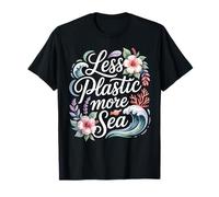 Menos Plástico Más Mar Protección del Medio Ambiente Mar Plástico-f Camiseta