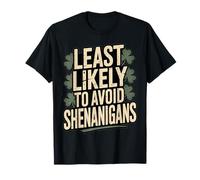 Menos Probable para Evitar travesuras St Patricks Camiseta