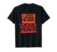 Menos Ruido más Paz. Camiseta Mindfulness en Naranja y Rojo Oscuro Camiseta