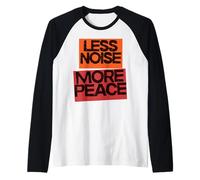 Menos Ruido más Paz. Camiseta Mindfulness en Naranja y Rojo Oscuro Camiseta Manga Raglan