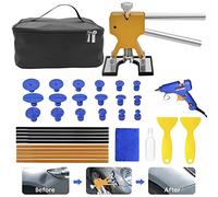 MENQANG Dent Repair Kit Herramientas, eliminador de Abolladuras de Carrocería Kit 39pcs Herratamientas de Reparación Reparador de Abolladuras Tool Pluma de reparación de abolladuras y martillo de goma