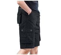 Men's 10" Classic Fit Cargo Shorts (Available in Big and Tall Men's Sizes) Shorts Men Summer Solid Color Bermuda Cargo Man with Pockets