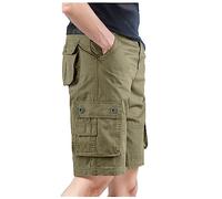 Men's 10" Classic Fit Cargo Shorts (Available in Big and Tall Men's Sizes) Shorts Men Summer Solid Color Bermuda Cargo Man with Pockets