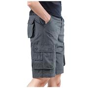 Men's 10" Classic Fit Cargo Shorts (Available in Big and Tall Men's Sizes) Shorts Men Summer Solid Color Bermuda Cargo Man with Pockets