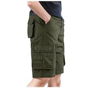 Men's 10" Classic Fit Cargo Shorts (Available in Big and Tall Men's Sizes) Shorts Men Summer Solid Color Bermuda Cargo Man with Pockets