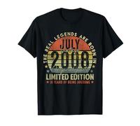 Mens 18th Birthday Legends July 1996 Vintage 18 Years Old Camiseta