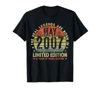 Mens 19th Birthday Legends May 2007 Vintage 19 Years Old Camiseta