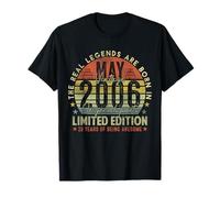 Mens 20th Birthday Legends May 2006 Vintage 20 Years Old Camiseta