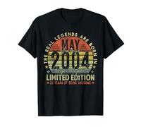 Mens 22nd Birthday Legends May 2004 Vintage 22 Years Old Camiseta