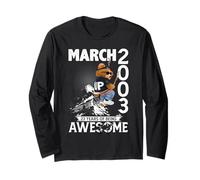 Mens 23rd Birthday Legends March 2003 Vintage 23 Years Old Manga Larga