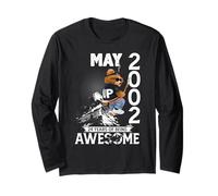 Mens 24th Birthday Legends May 2002 Vintage 24 Years Old Manga Larga