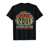 Mens 25th Birthday Legends March 1996 Vintage 25 Years Old Camiseta